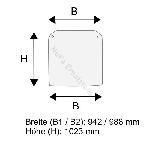 Frontscheibe für Linde H20 H25 H30 H35 BR 392-01 (3924376601)