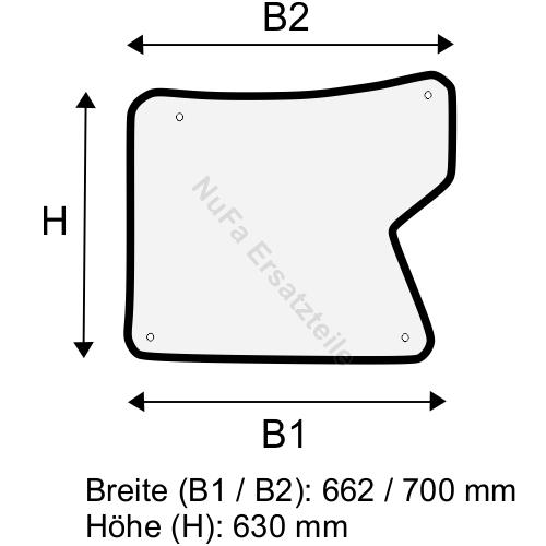 Dachscheibe für Linde H40 H45 H50 BR 394-02 (3944376300)