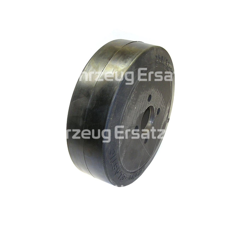 Antriebsrad Hubwagen, Gabelstapler Ø 250 x B 80 mm - 4 Loch - Gummi