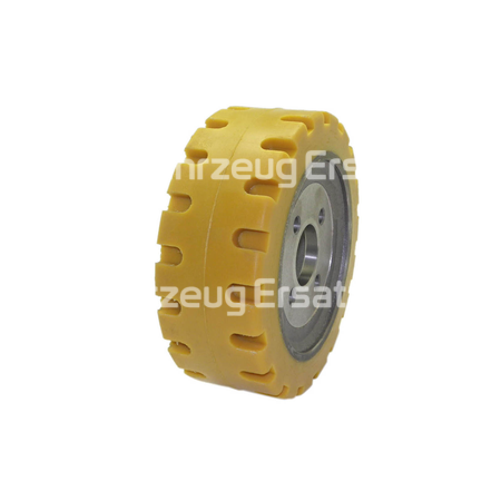 Antriebsrad Hubwagen, Gabelstapler Ø 230 x B 85 mm - 4 Loch - Polyurethan mit Profil
