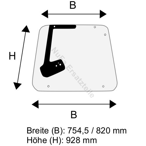 Heckscheibe, Glasscheibe für Linde H20, H25, H30, H35 Gabelstapler ( 3924375704