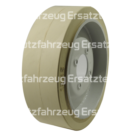 Antriebsrad Hubwagen, Gabelstapler Ø 381 x B 127 mm - 4 Loch - Gummi nicht kreidend