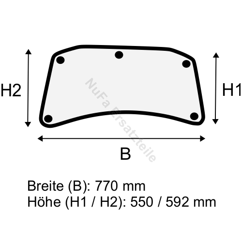 Dachscheibe für Linde E16 E20 BR 335-03 (3354308901)